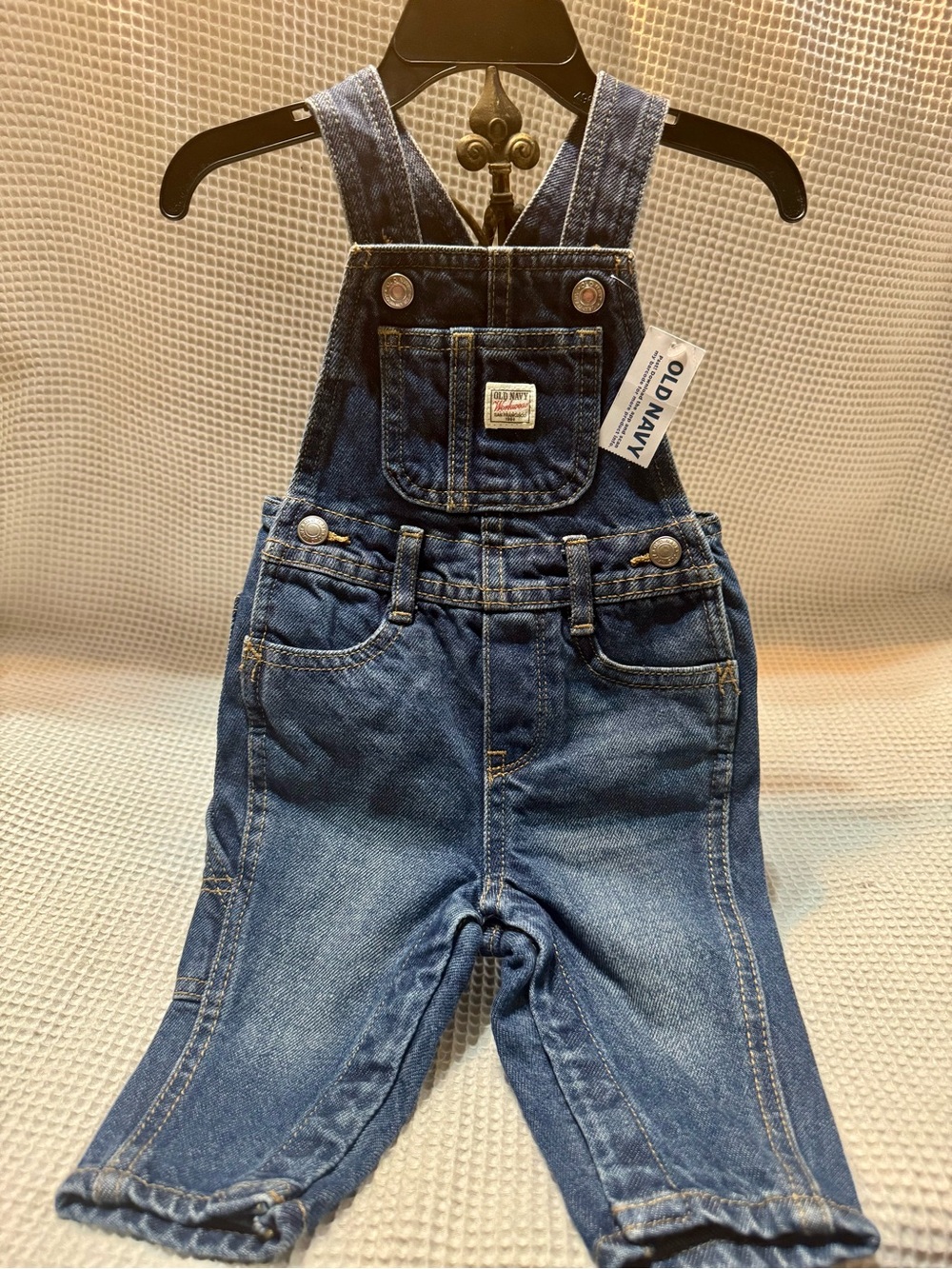 Old Navy Classic Dark Blue Denim Kids Overalls